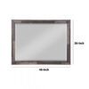 48 Inch Wood Mirror, Landscape, Beveled, Rustic Brown