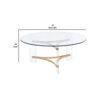 1502202669917d502b662.jpeg Hale 41 Inch Round Coffee Table, Glass Top, Acrylic Legs, Clear, Gold