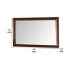1502202669917e11db3df.jpeg 44 Inch Wall Mirror, Molded Trim, Rectangular Wood Frame, Cherry Brown