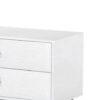 Hart 32 Inch Modern Nightstand, 2 Drawers, Textured Lacquer Finish, White