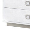 Hart 32 Inch Modern Nightstand, 2 Drawers, Textured Lacquer Finish, White