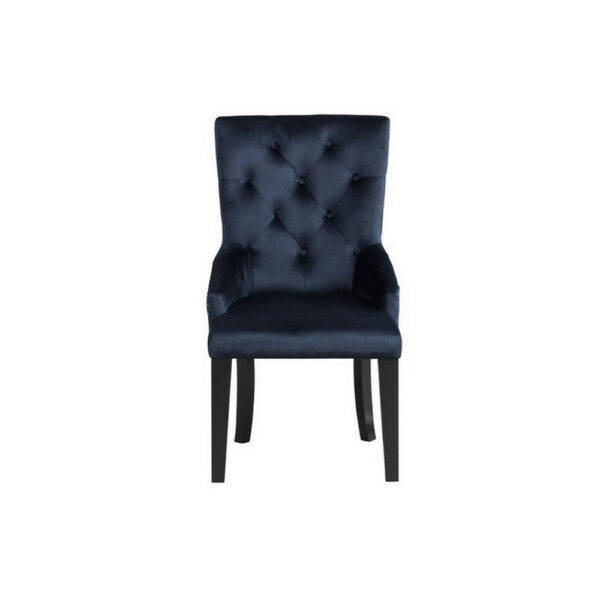 1502202669917ef6476a0.jpeg Luna 41 Inch Modern Accent Chair, Tight Back, Button Tufted, Velvet, Blue