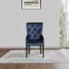 1502202669917efc597b9.jpeg Luna 41 Inch Modern Accent Chair, Tight Back, Button Tufted, Velvet, Blue
