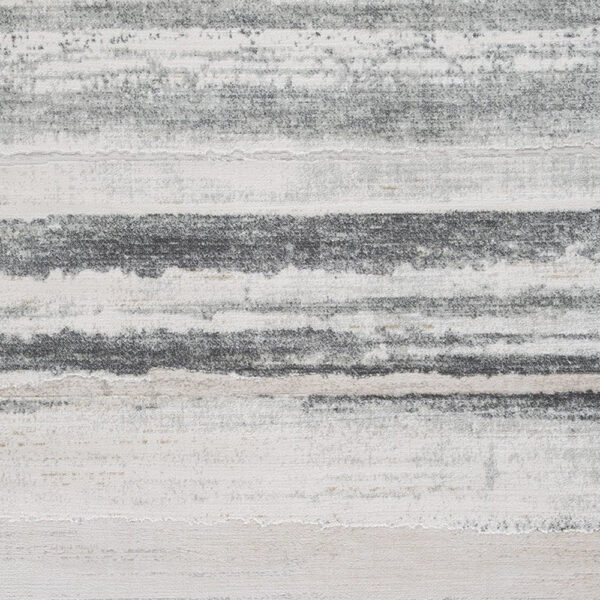 Oxy 8 x 10 Modern Area Rug, Clean Abstract Design, Soft Fabric, Gray, Gold