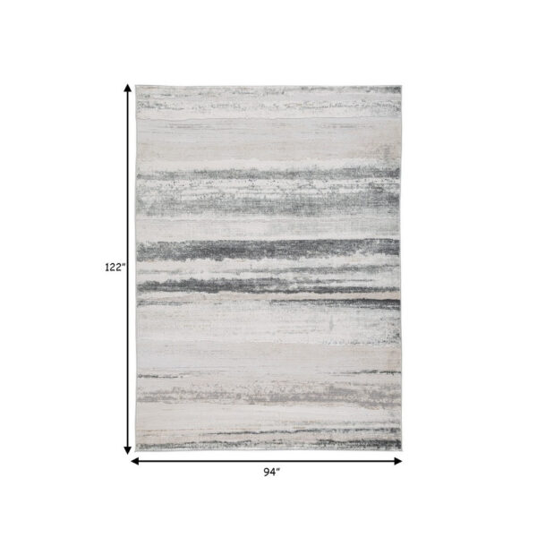 Oxy 8 x 10 Modern Area Rug, Clean Abstract Design, Soft Fabric, Gray, Gold