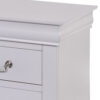 24 Inch Modern Classic Nightstand, 2 Drawers, Drop Handles, Wood, White