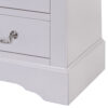 24 Inch Modern Classic Nightstand, 2 Drawers, Drop Handles, Wood, White