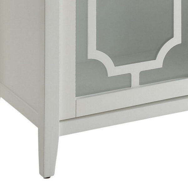 Pali 47 Inch Wall Mirror, Beveled Edge, Art Deco, Faux Crystals, Silver