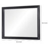 47 Inch Wood Mirror, Landscape Frame, Classic, Black