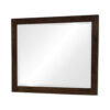 40 Inch Solid Wood Modern Mirror, Portrait, Framed, Cappuccino Brown