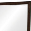 40 Inch Solid Wood Modern Mirror, Portrait, Framed, Cappuccino Brown