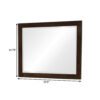 40 Inch Solid Wood Modern Mirror, Portrait, Framed, Cappuccino Brown