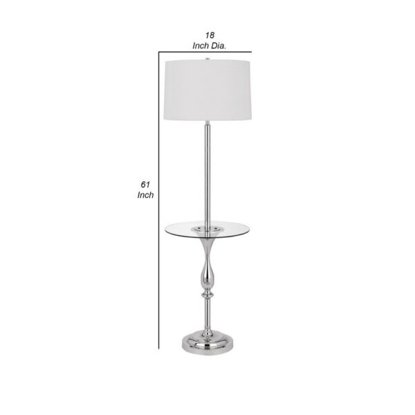 15022026699182391c559.jpeg Ava 61 Inch Modern Floor Lamp, Glass Tray Table, 1 USB Port, Glossy, Chrome