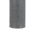 29 Inch Accent Table Lamp Set of 2, Tall Cylinder, Ball Finial Accent, Gray