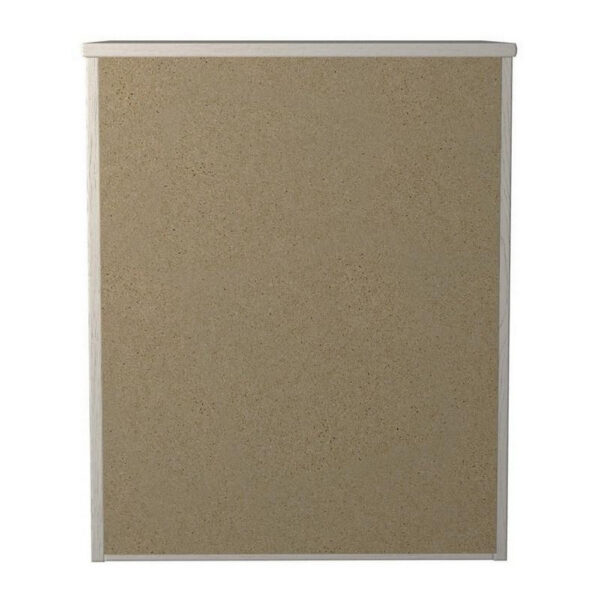 Tely 24 Inch Modern Rustic Composite Wood Nightstand, 2 Drawers, Oak White