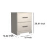 Tely 24 Inch Modern Rustic Composite Wood Nightstand, 2 Drawers, Oak White
