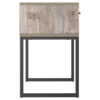 Grace 20 Inch Modern Nightstand, Metal Base, 1 Drawer, Whitewashed Wood