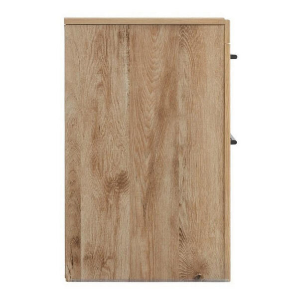 150220266991832cc28a9.jpeg Amy 24 Inch Modern Wood Nightstand, 2 Drawers, 2 USB Ports, Natural Brown