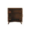1502202669918370c7e18.jpeg Ian 36 Inch 2 Door Bar Cabinet, Mahogany Wood, Wine Rack, Walnut Brown