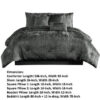 Jay 7 Piece King Comforter Set, Polyester Velvet, Deluxe Texture, Gray