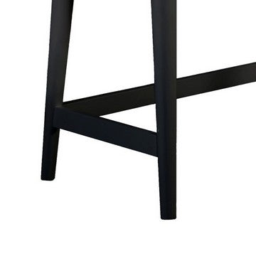 Eli 36 Inch 2 Drawer Home Office Desk, Mahogany Wood, Black, Brown