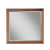 Rue 36 x 40 Rectangular Dresser Mirror, Mahogany Wood Frame, Warm Brown