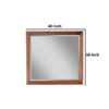 Rue 36 x 40 Rectangular Dresser Mirror, Mahogany Wood Frame, Warm Brown
