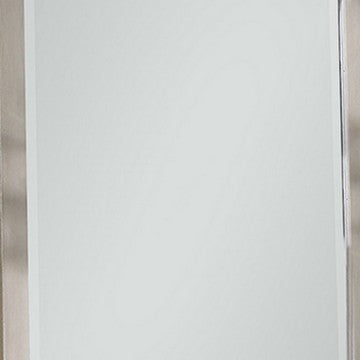 Bran 36 x 36 Modern Square Dresser Mirror, Pine Wood, Light Brown
