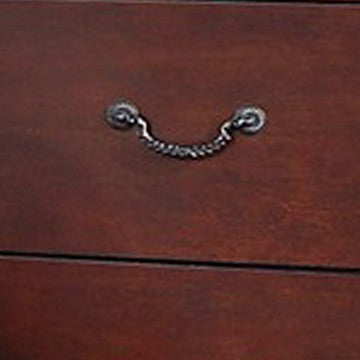 150220266991846632cb6.jpeg Bran 27 Inch 2 Drawer Nightstand, Pine Wood, Grain Details, Cherry Brown