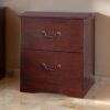 150220266991846862d51.jpeg Bran 27 Inch 2 Drawer Nightstand, Pine Wood, Grain Details, Cherry Brown