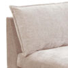 Rio 33 Inch Modular Armless Sofa Chair, Lumbar Cushion, Blush Pink