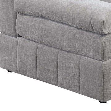 15022026699184d377ae8.jpeg Luna 33 Inch Modular 1 Arm Corner Chair, Triple Plush Cushioned Seat, Gray