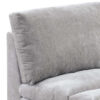 Luna 35 Inch Modular Armless Chair, Three Layer Plush Cushioned Seat, Gray