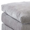 Luna 33 Inch Modular Ottoman, Three Layer Plush Cushioned Seat, Gray