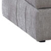 Luna 33 Inch Modular Ottoman, Three Layer Plush Cushioned Seat, Gray