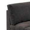 Luna 35 Inch Modular Armless Chair, 3 Layer Plush Cushion Seat, Dark Gray