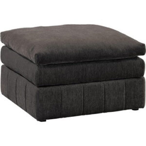 1502202669918507908c1.jpeg Luna 33 Inch Modular Ottoman, Three Layer Plush Cushioned Seat, Dark Gray