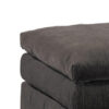 Luna 33 Inch Modular Ottoman, Three Layer Plush Cushioned Seat, Dark Gray