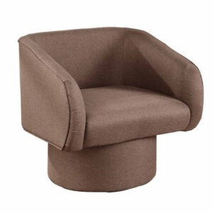 15022026699185343e613.jpeg Tim 30 Inch Fabric Upholstered Accent Chair, 360 Swivel Seat, Brown