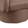 Tim 30 Inch Fabric Upholstered Accent Chair, 360 Swivel Seat, Brown