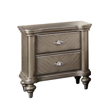 1502202669918545567eb.jpeg Ada 28 Inch Classic Rustic 2 Drawer Nightstand, Chevron Design, Brown