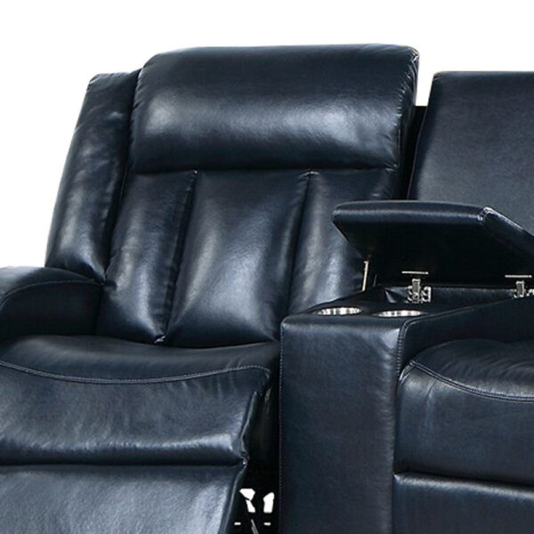 15022026699185866c452.jpeg Max 5 Piece Manual Recliner Sectional Set, Vegan Faux Leather, Navy Blue