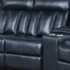 150220266991858807014.jpeg Max 5 Piece Manual Recliner Sectional Set, Vegan Faux Leather, Navy Blue