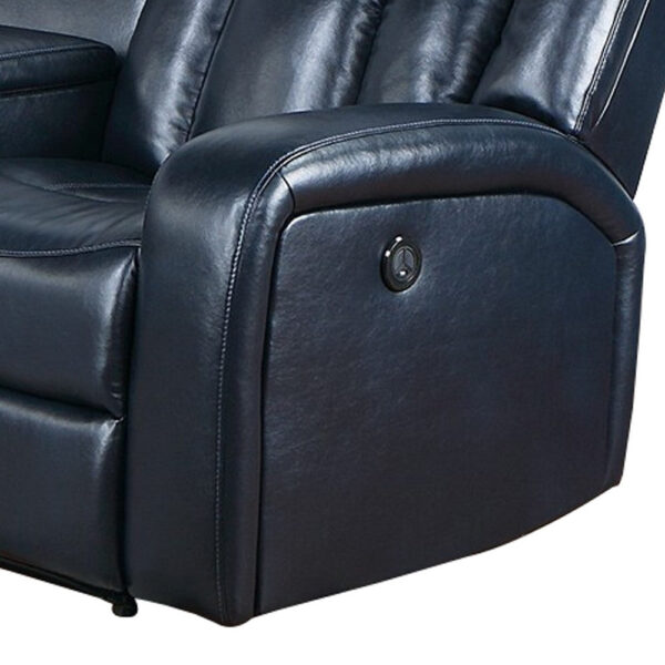 1502202669918589b4759.jpeg Max 5 Piece Manual Recliner Sectional Set, Vegan Faux Leather, Navy Blue