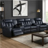 150220266991858d294b2.jpeg Max 5 Piece Manual Recliner Sectional Set, Vegan Faux Leather, Navy Blue