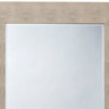 Structure 26 x 38 Modern Rectangular Mirror, Shargeen Texture, Bevel, Ivory