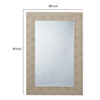Structure 26 x 38 Modern Rectangular Mirror, Shargeen Texture, Bevel, Ivory
