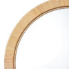 36 Inch Coastal Style Round Mirror, Hand Woven Rattan Frame, Glass, Brown