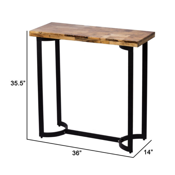 1502202669918603279da.jpeg 36 Inch Industrial Console Sofa Table, Plank Wood Top, Matte Black Frame