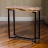 15022026699186051843b.jpeg 36 Inch Industrial Console Sofa Table, Plank Wood Top, Matte Black Frame